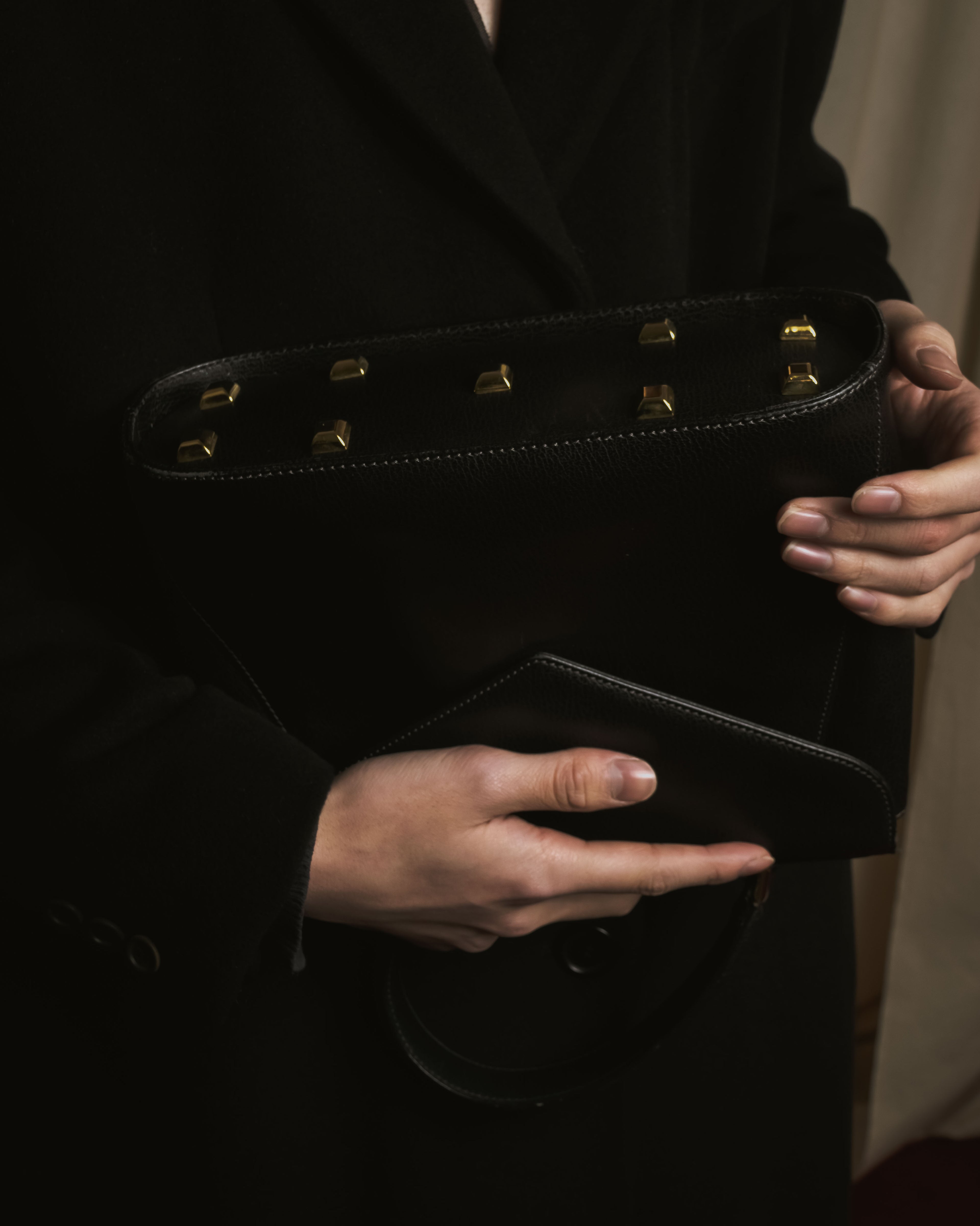 "Salvatore Ferragamo" Mid 90’s archival envelope flap top-handle bag