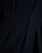 -SPECIAL- "JEAN PAUL GAULTIER"
 90's-00's Waist shape A-line silhouette black color super long coat