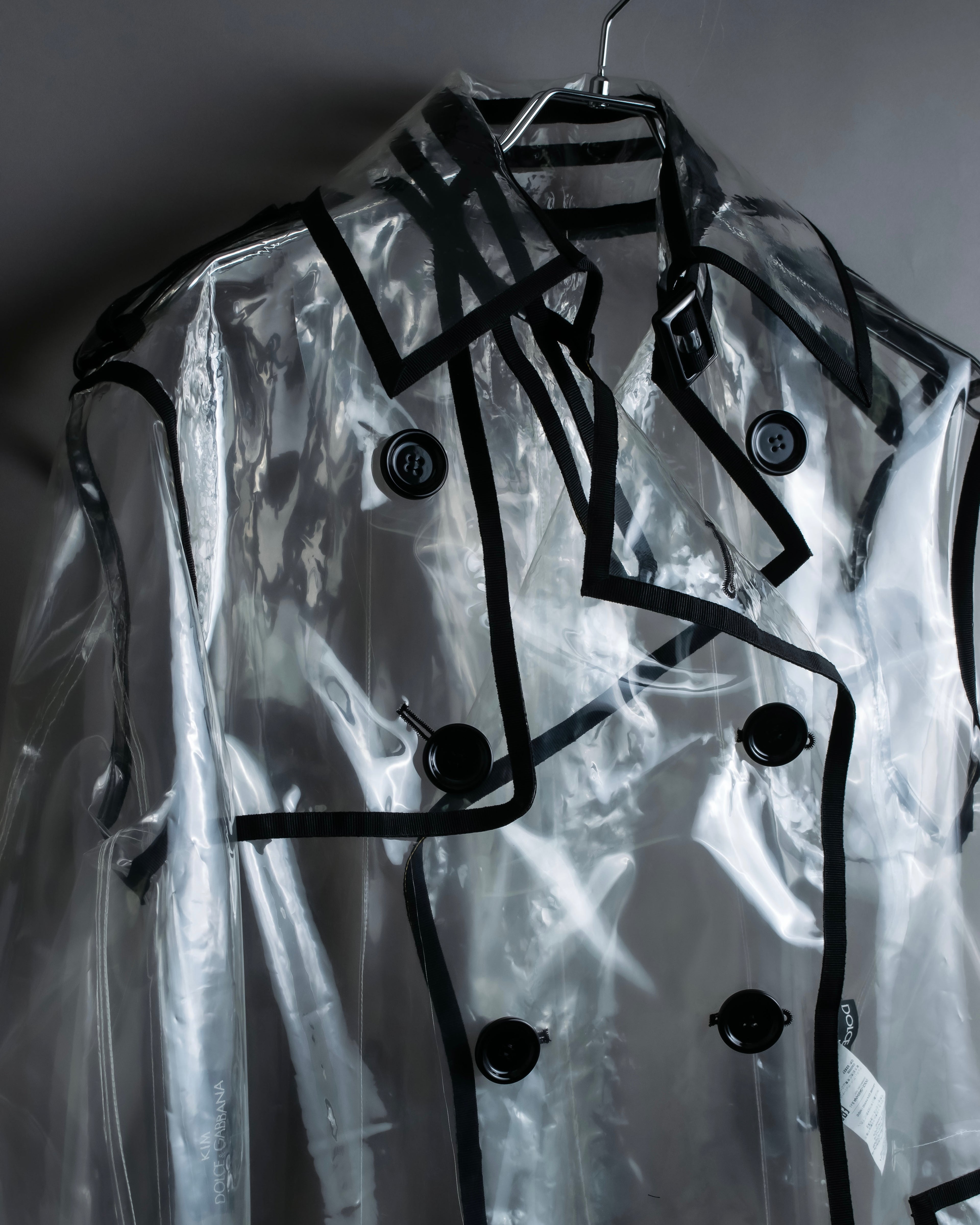 "DOLCE &amp; GABBANA" 23SS PVC material oversize trench coat
