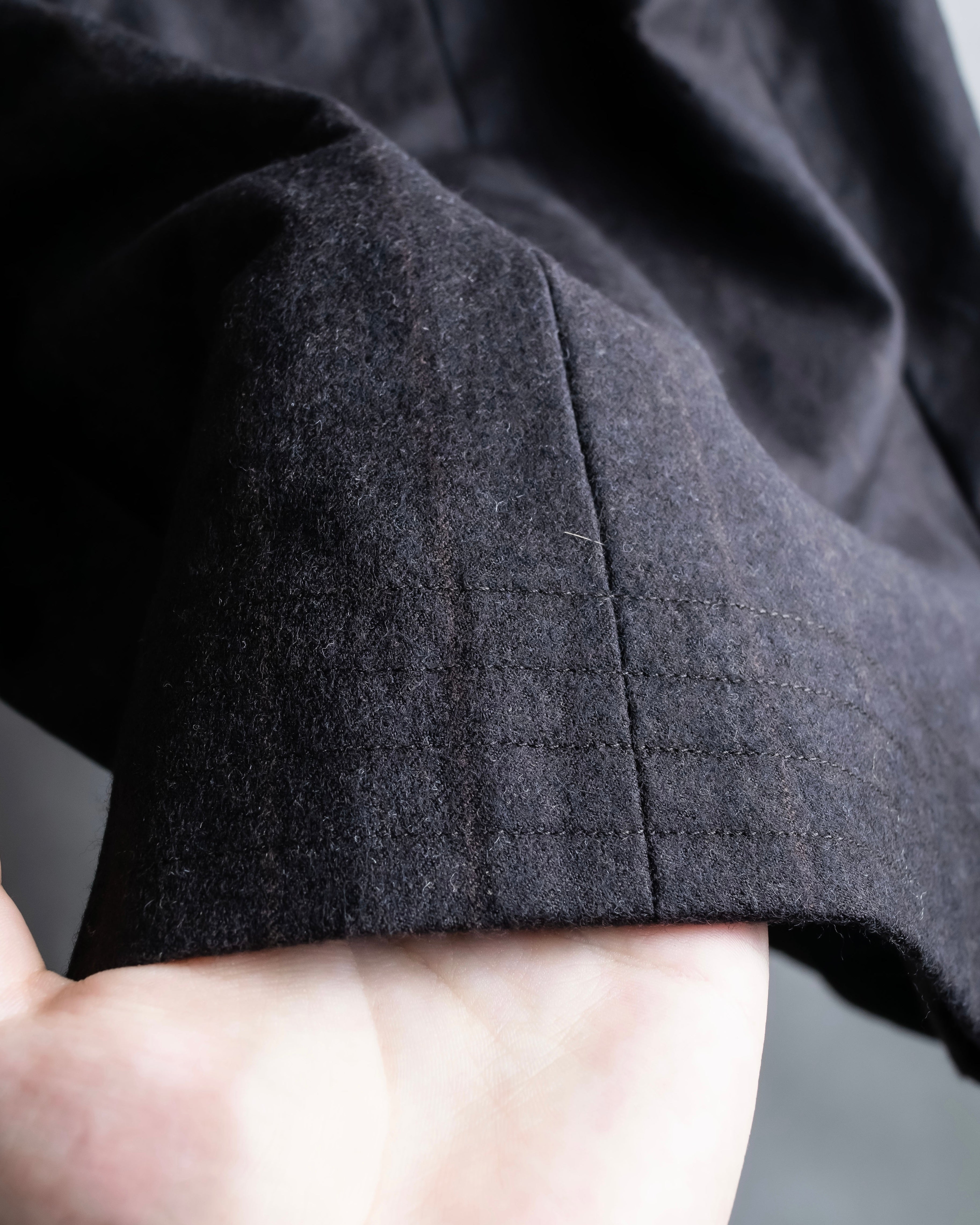 "CHANEL" Shadow stripe midi wrap skirt