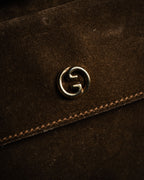 "GUCCI" 60’s-70’s suede and leather shoulder bag