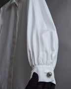 "Christian Dior" Diamond pattern woven metal button shirt