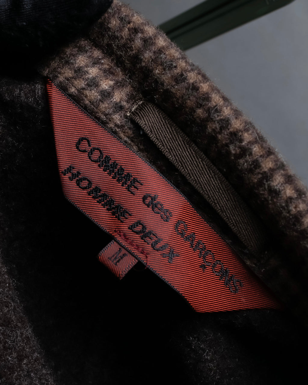 "COMME des GARCONS
HOMME DEUX" Brown checked pattern tailored jacket