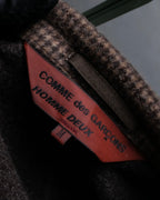 "COMME des GARCONS
HOMME DEUX" Brown checked pattern tailored jacket