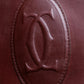 "Cartier" 2C logo engraved bordeaux color boston bag