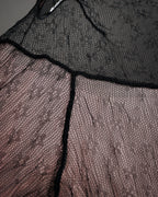 -SPECIAL- “CHANEL” 2014-2019 Sheer lace bow blouse