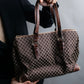 "CELINE" Macadam pattern crocodile switching one handle bag