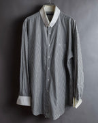 "BURBERRY" Pinstripe cleric design shirt