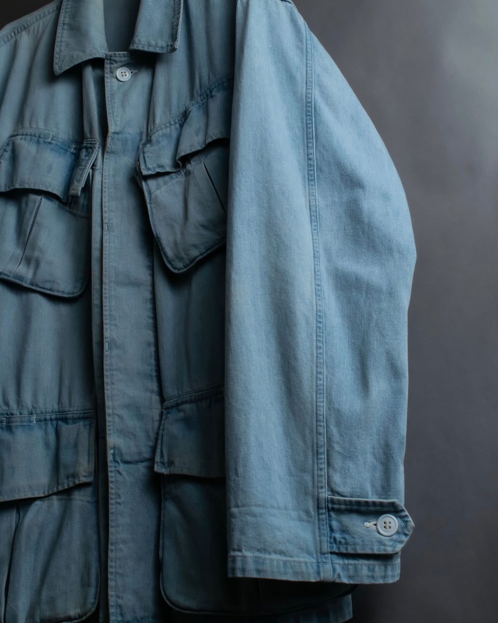 "COMOLI" Flap pocket design oversized denim jacket