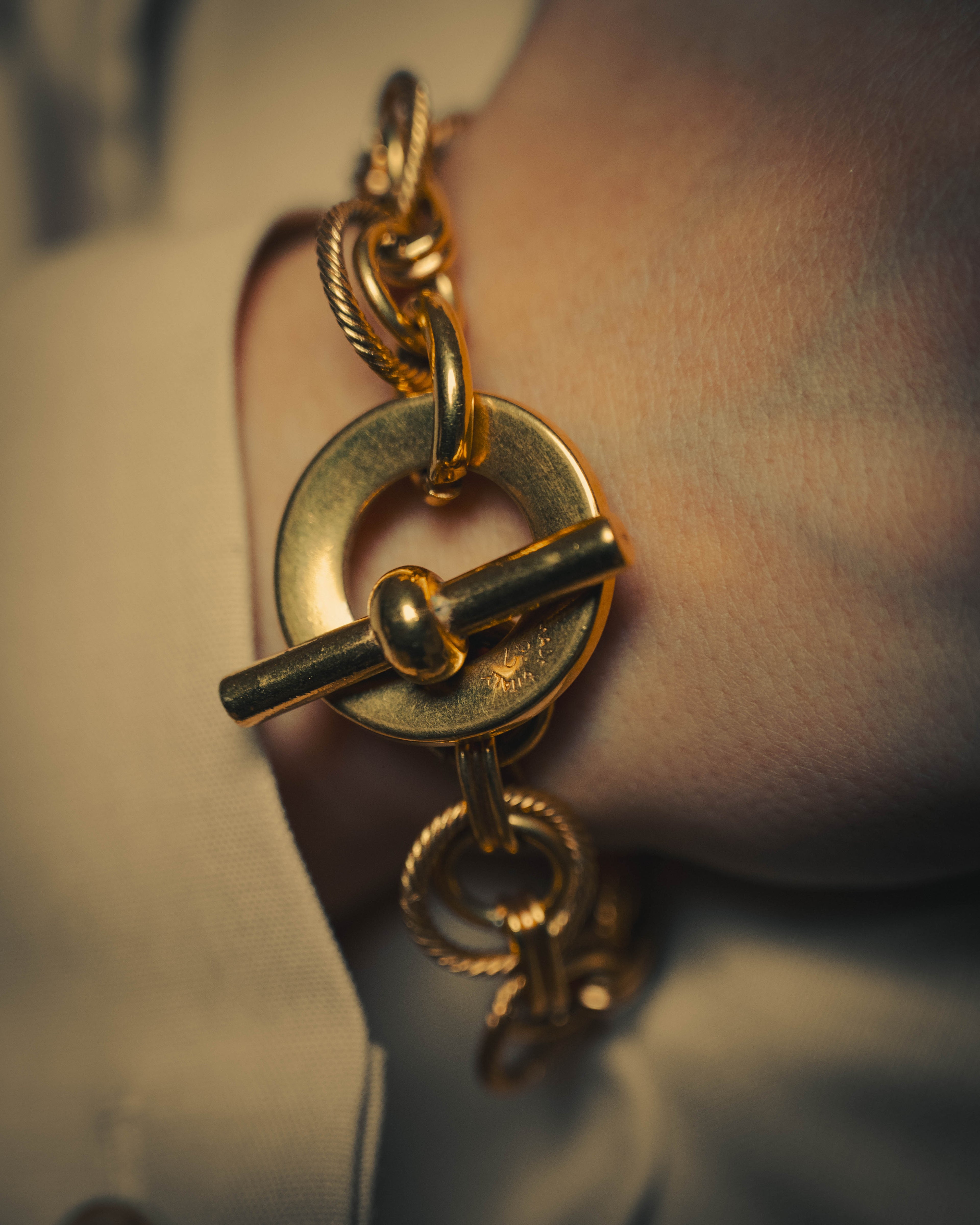 –SPECIAL– "CELINE" 90's Sculptural link bracelet