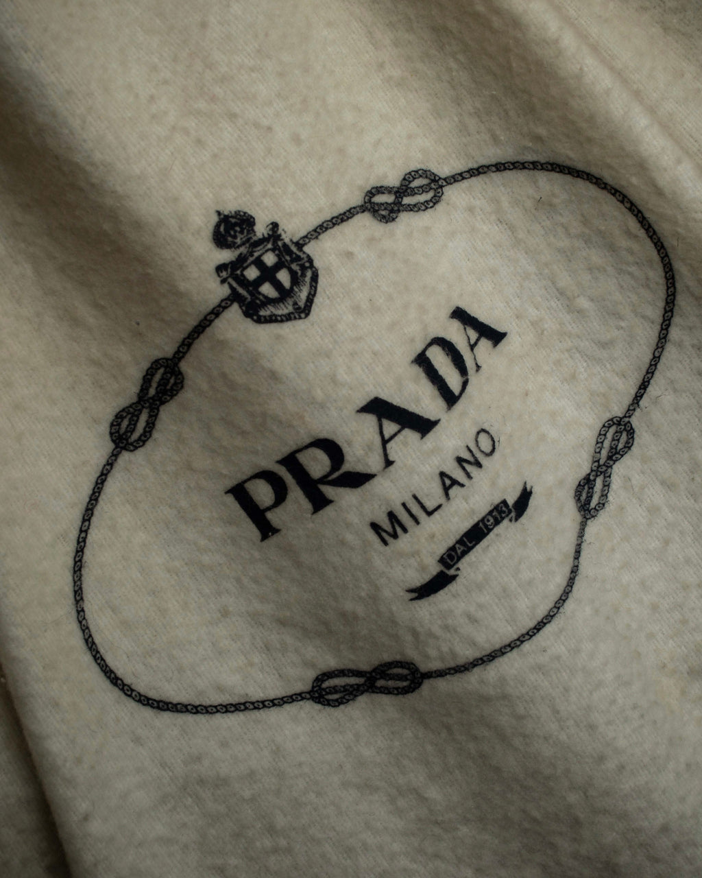 "PRADA" Leather loop strap design suede leather bag