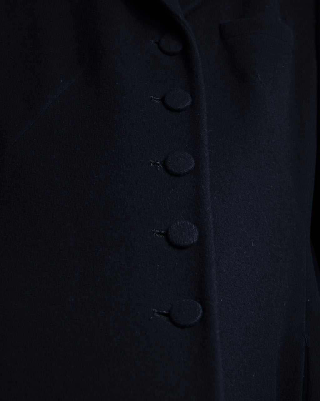 -SPECIAL- "JEAN PAUL GAULTIER"
 90's-00's Waist shape A-line silhouette black color super long coat