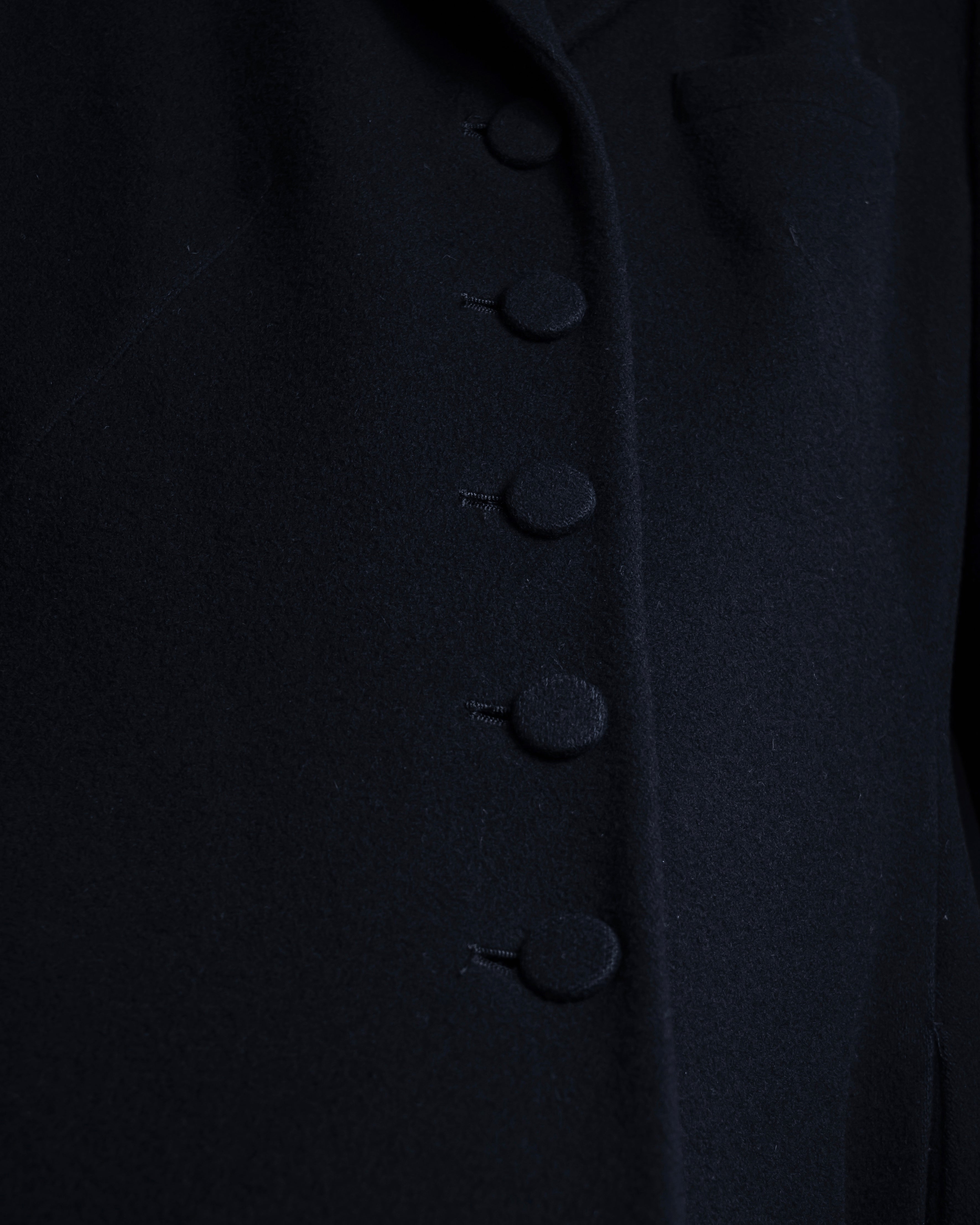 -SPECIAL- "JEAN PAUL GAULTIER"
 90's-00's Waist shape A-line silhouette black color super long coat
