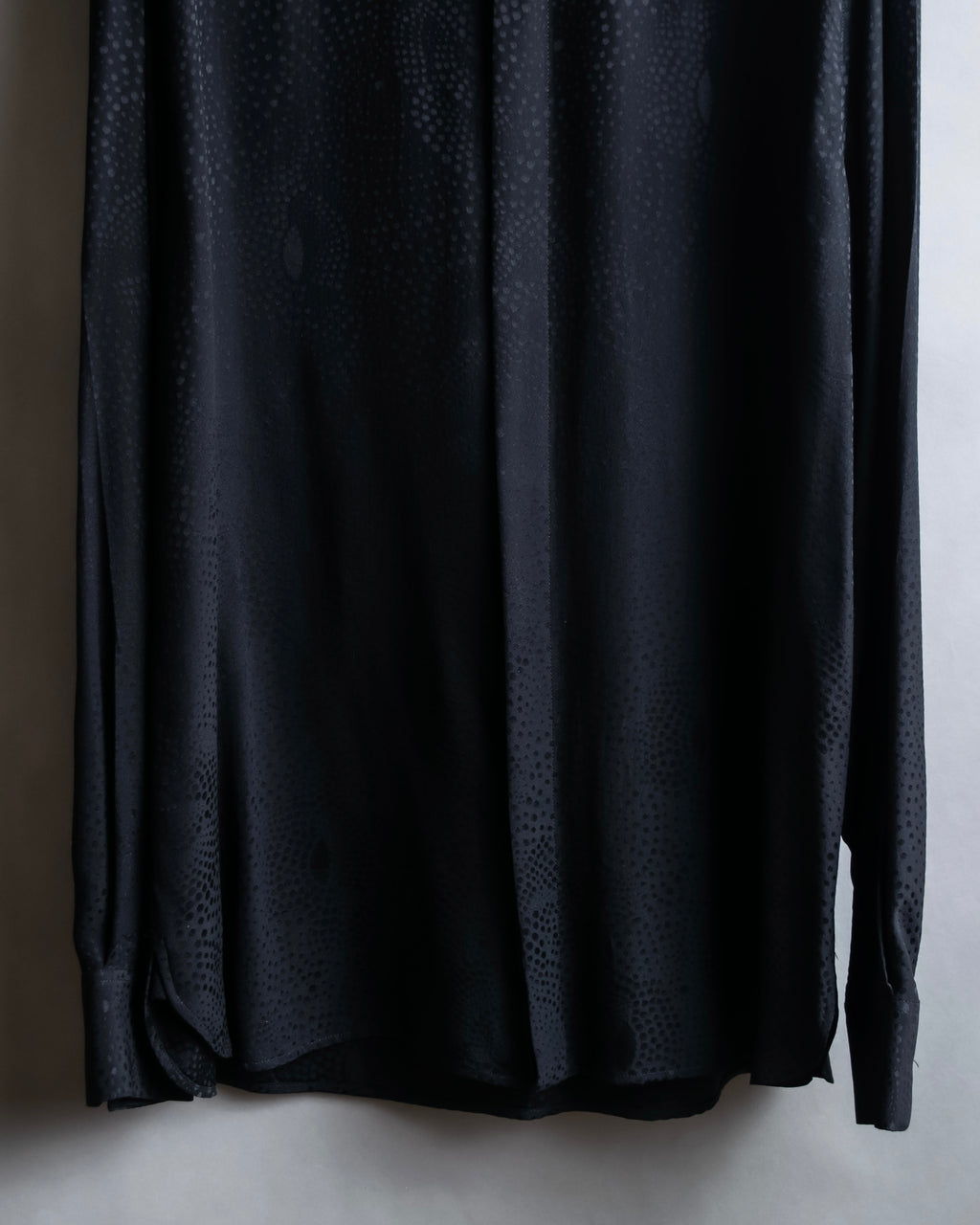 "Saint Laurent" Jacquard pattern silk satin shirt