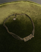 "Christian Dior" Rhinestone logo choker necklace