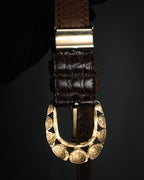 “BALENCIAGA” 2018’s- Archive-inspired spiral buckle belt