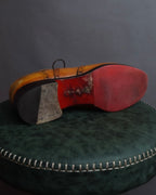 "Christian Louboutin" Brogue detail wingtip leather shoes