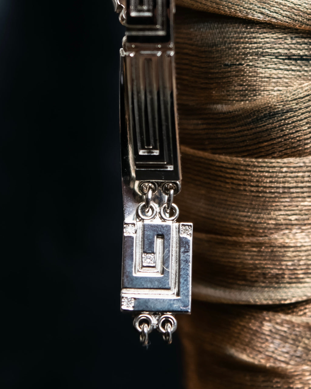 "Guy Laroche" Logo motif silver bracelet
