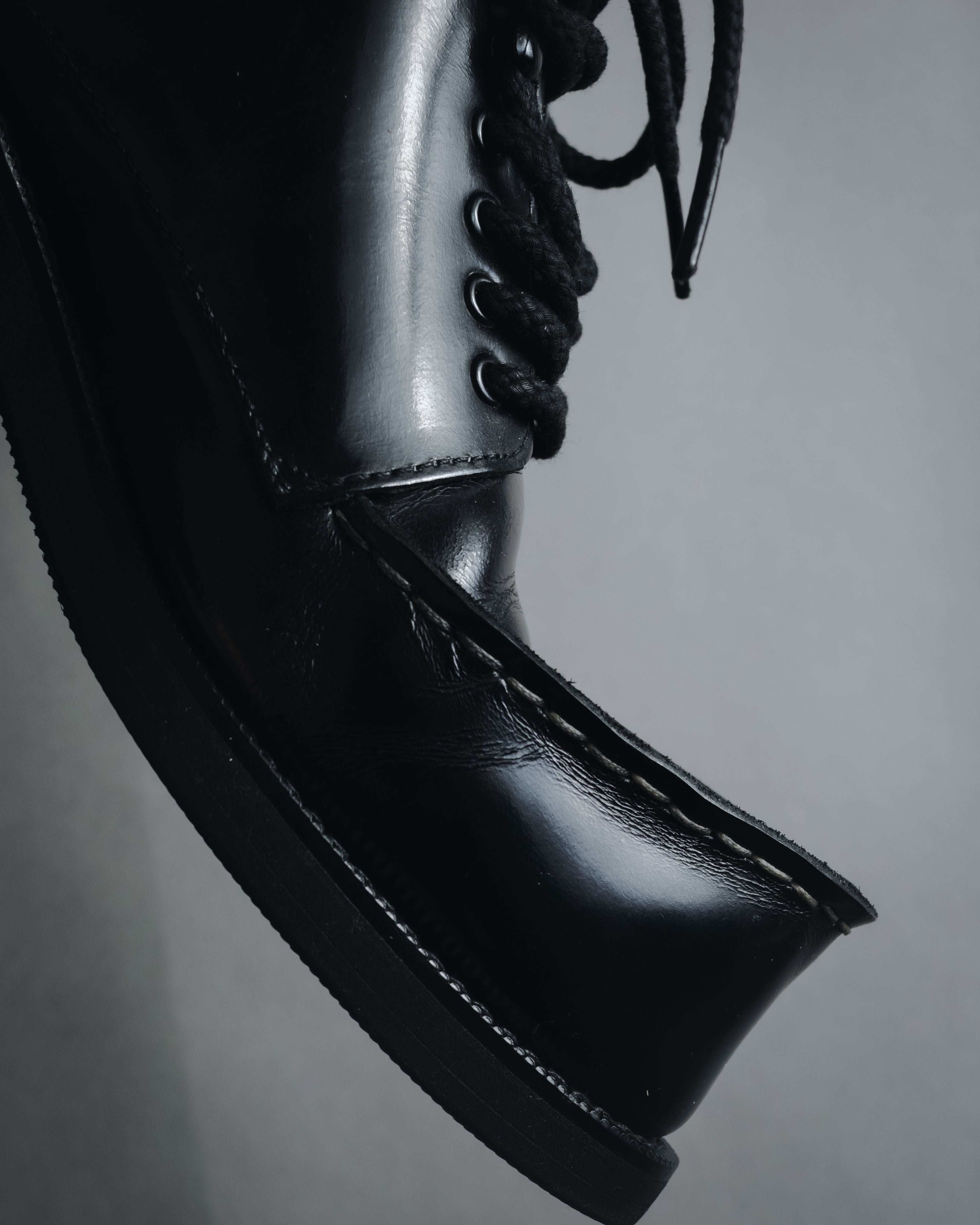 "Yohji Yamamoto FEMME" Lace-up leather ankle boots