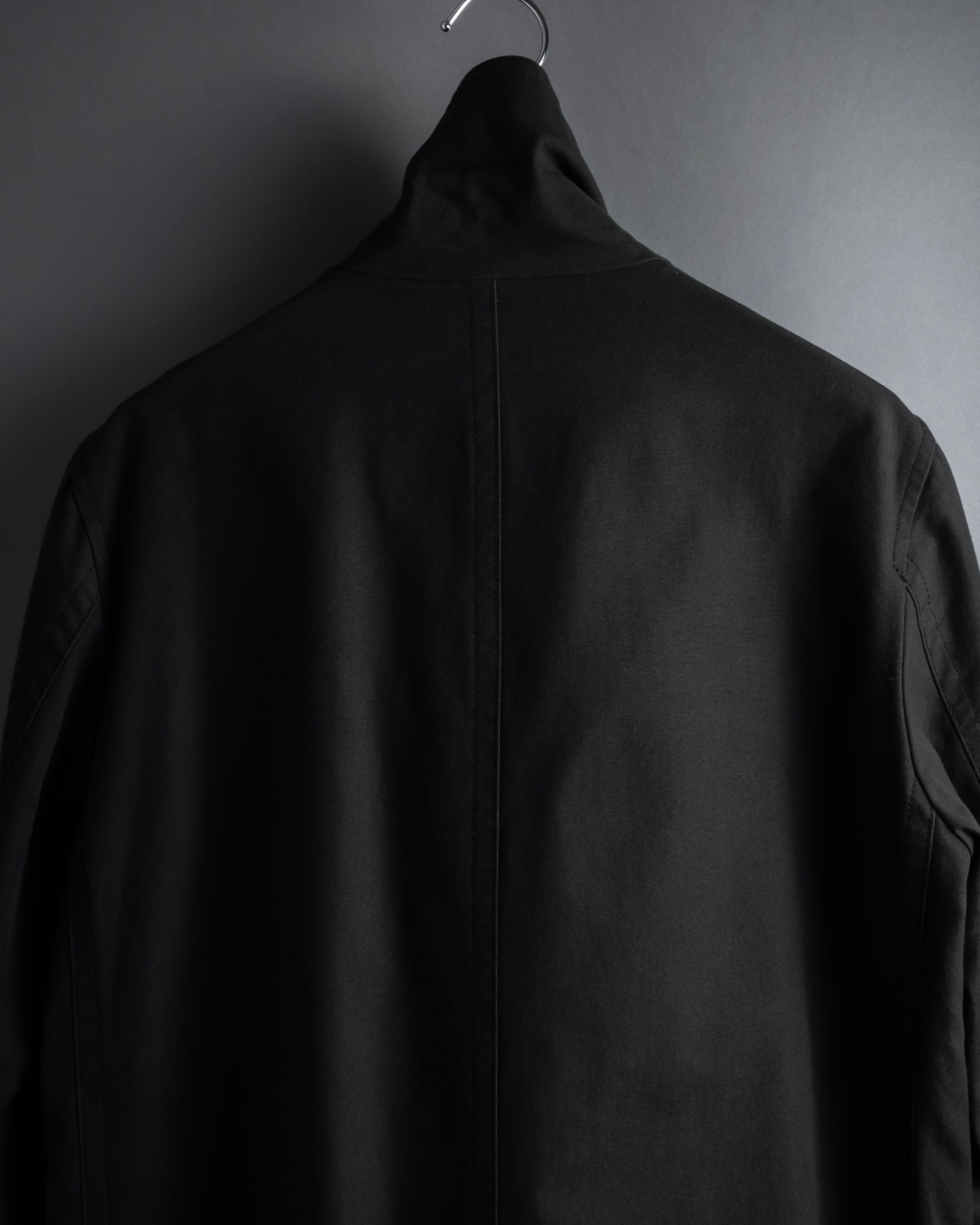 "Ground Y" 19AW Draping design cotton gabardine trench coat
