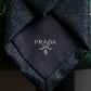 "PRADA" Heather grey wool narrow neck tie