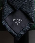 "PRADA" Heather gray wool narrow neck tie