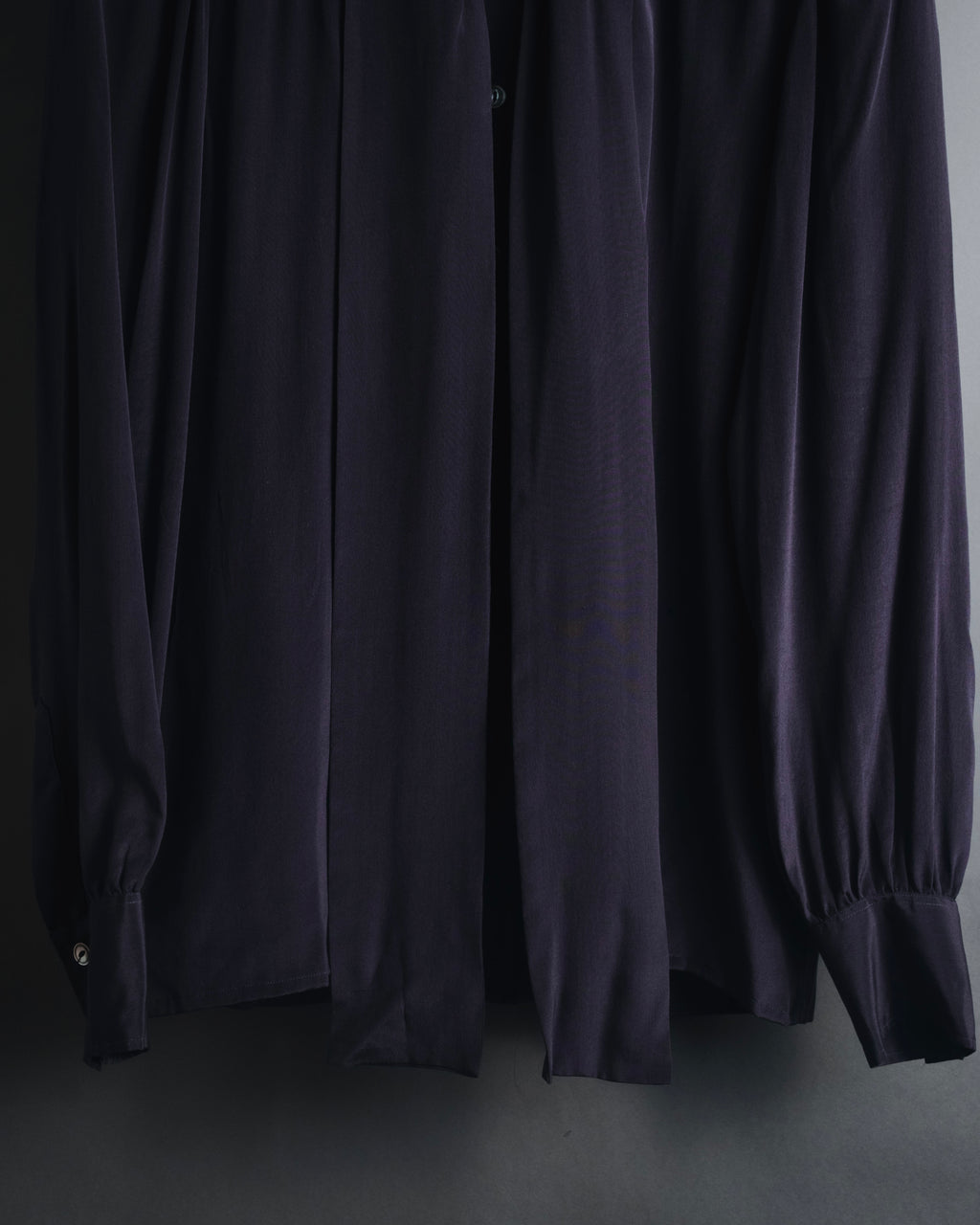 "Yves Saint Laurent" Late 80s silk bow tie blouse