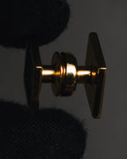 "HERMES" 90’s-00’s diamond inlay lizard cufflinks