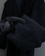 "YVES SAINT LAURENT" Large shawl collar black long coat
