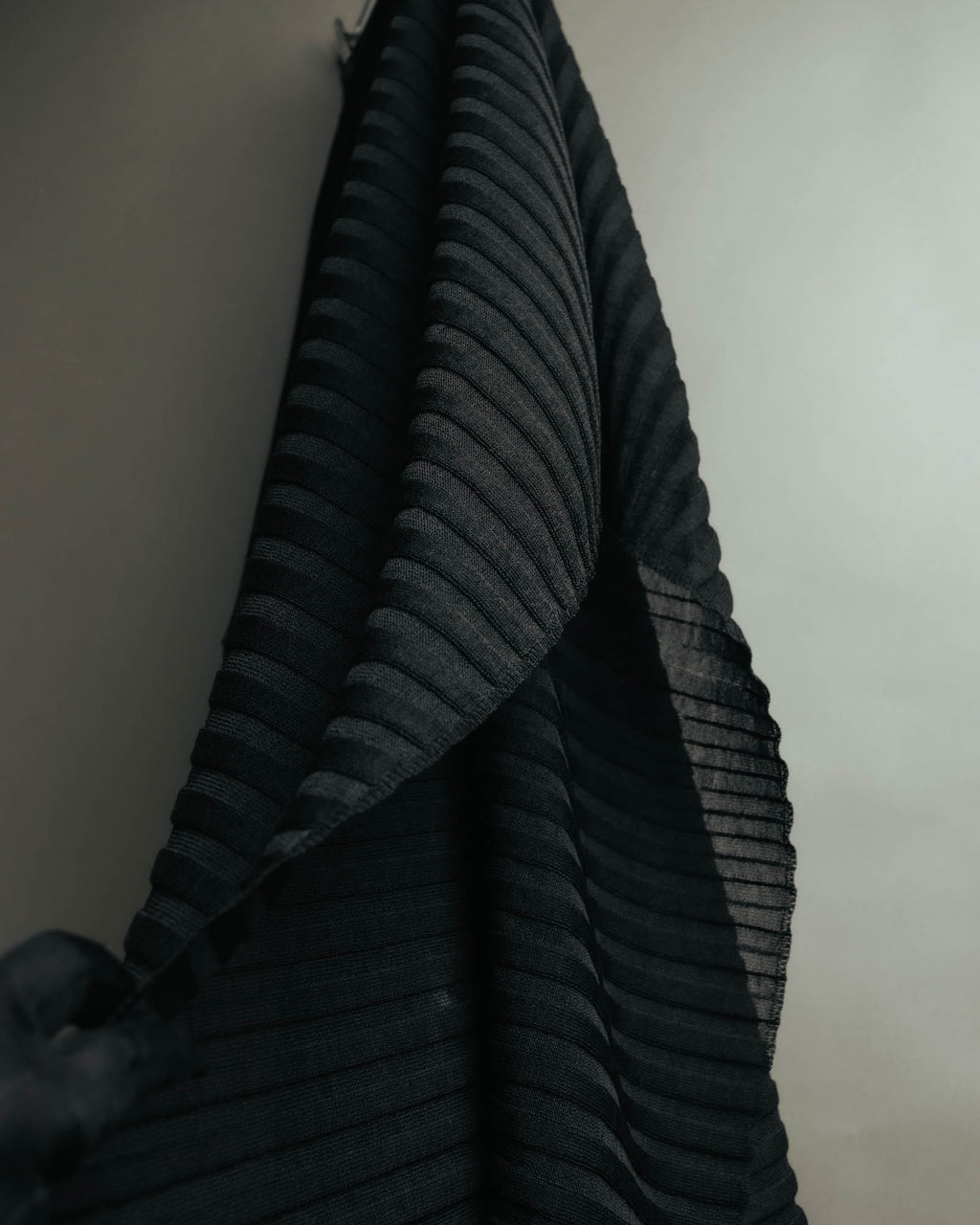 -SPECIAL- “Christian Dior“ 00’s-10’s Sheer ribbed asymmetric long skirt