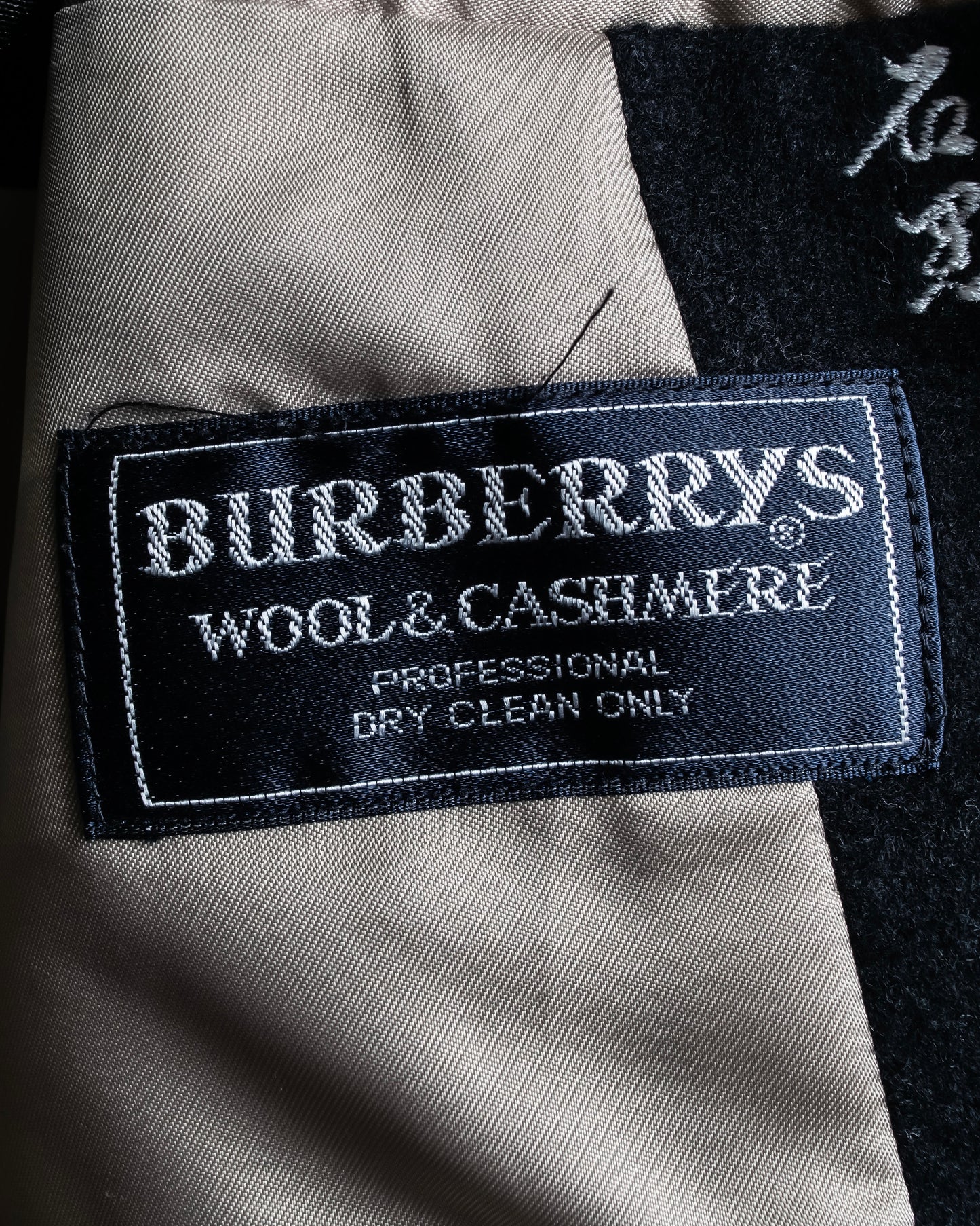 "BURBERRYS" Fly front cashmere blend soutien collar coat