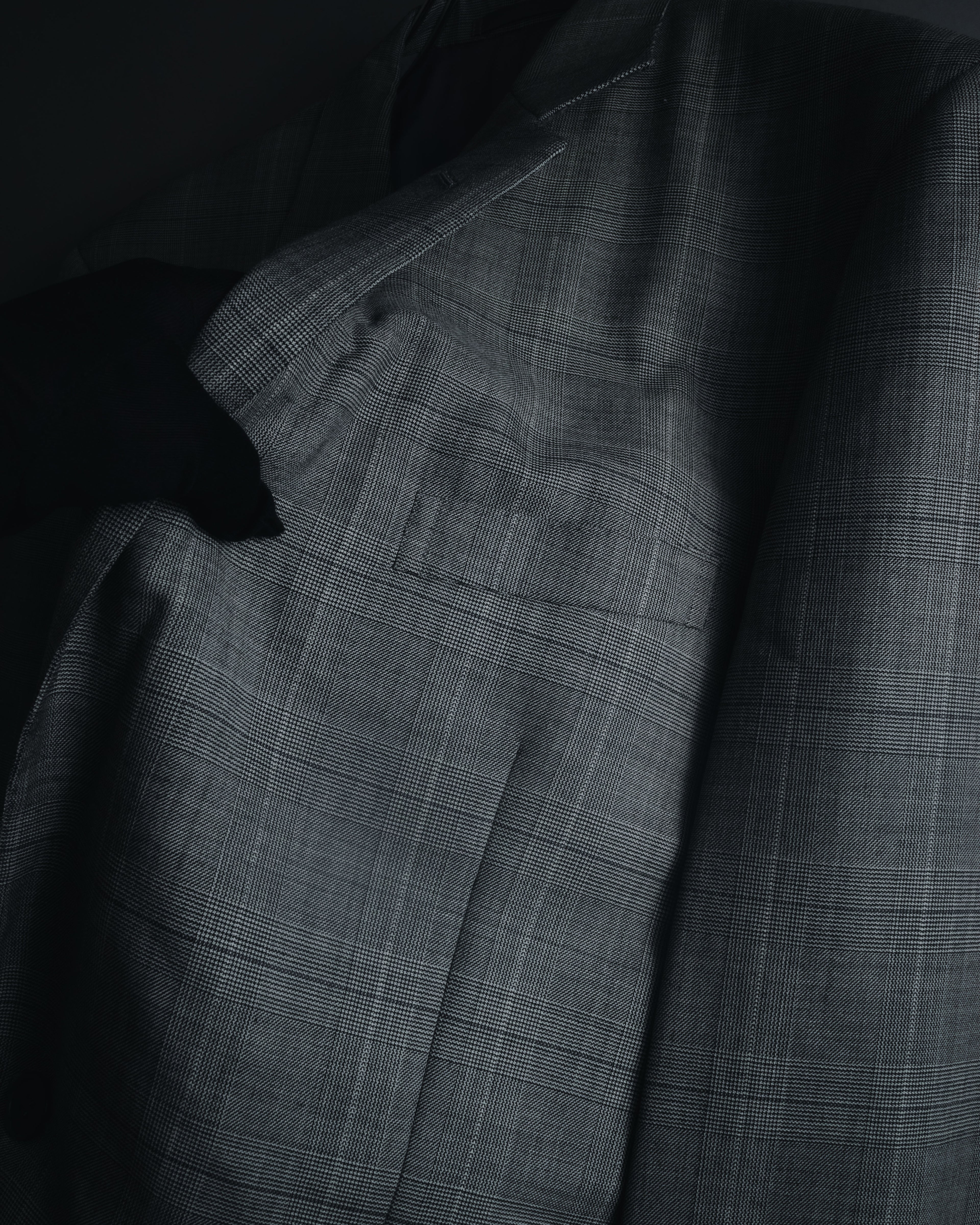 "YVES SAINT LAURENT" 80’s-90’s glen check tailored suit set