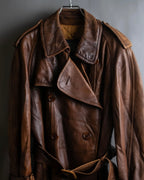 "Burberrys" Vintage-inspired leather oversized trench coat