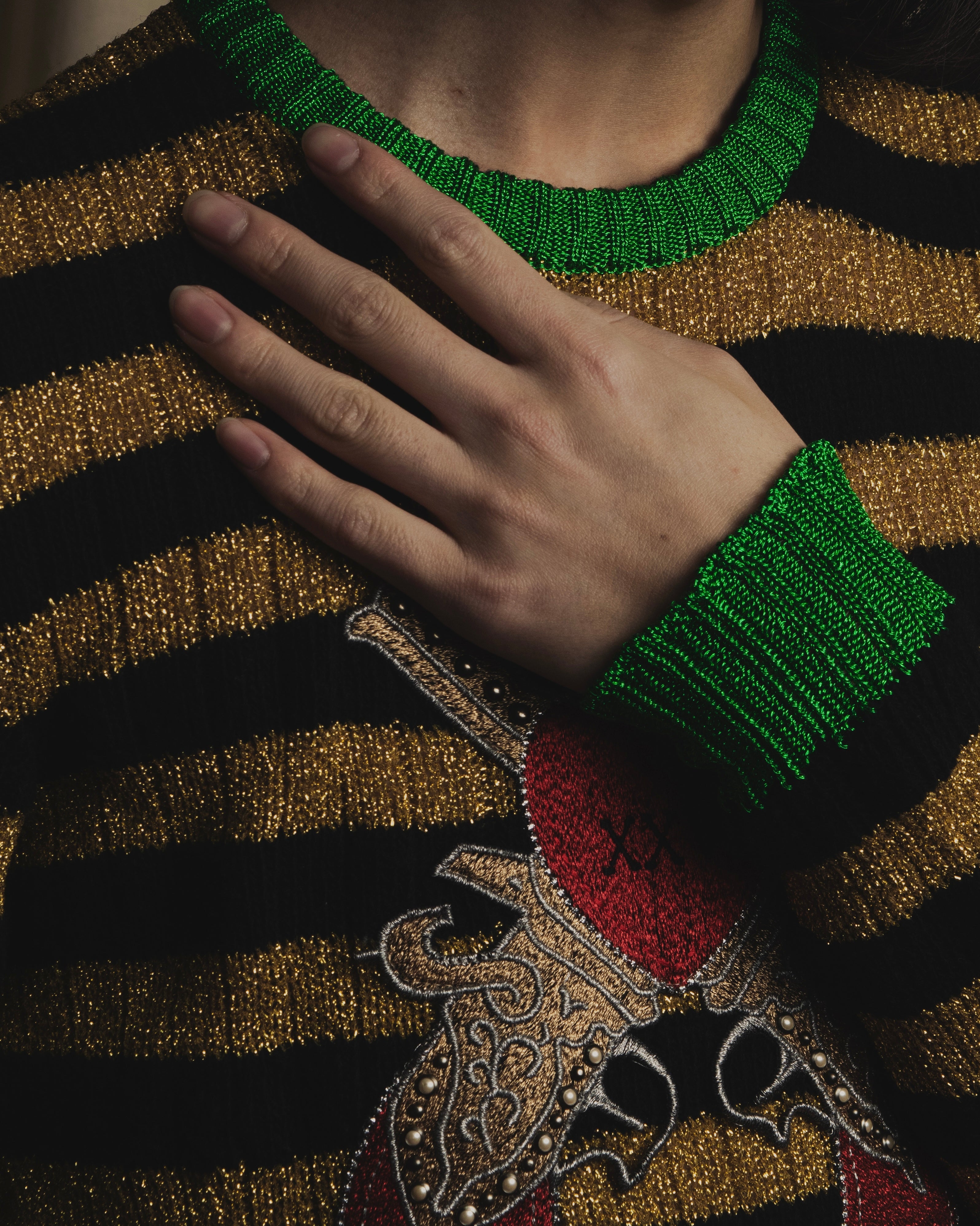 GUCCI - Pistol Heart XXV Embroidered Knit Sweater - Black