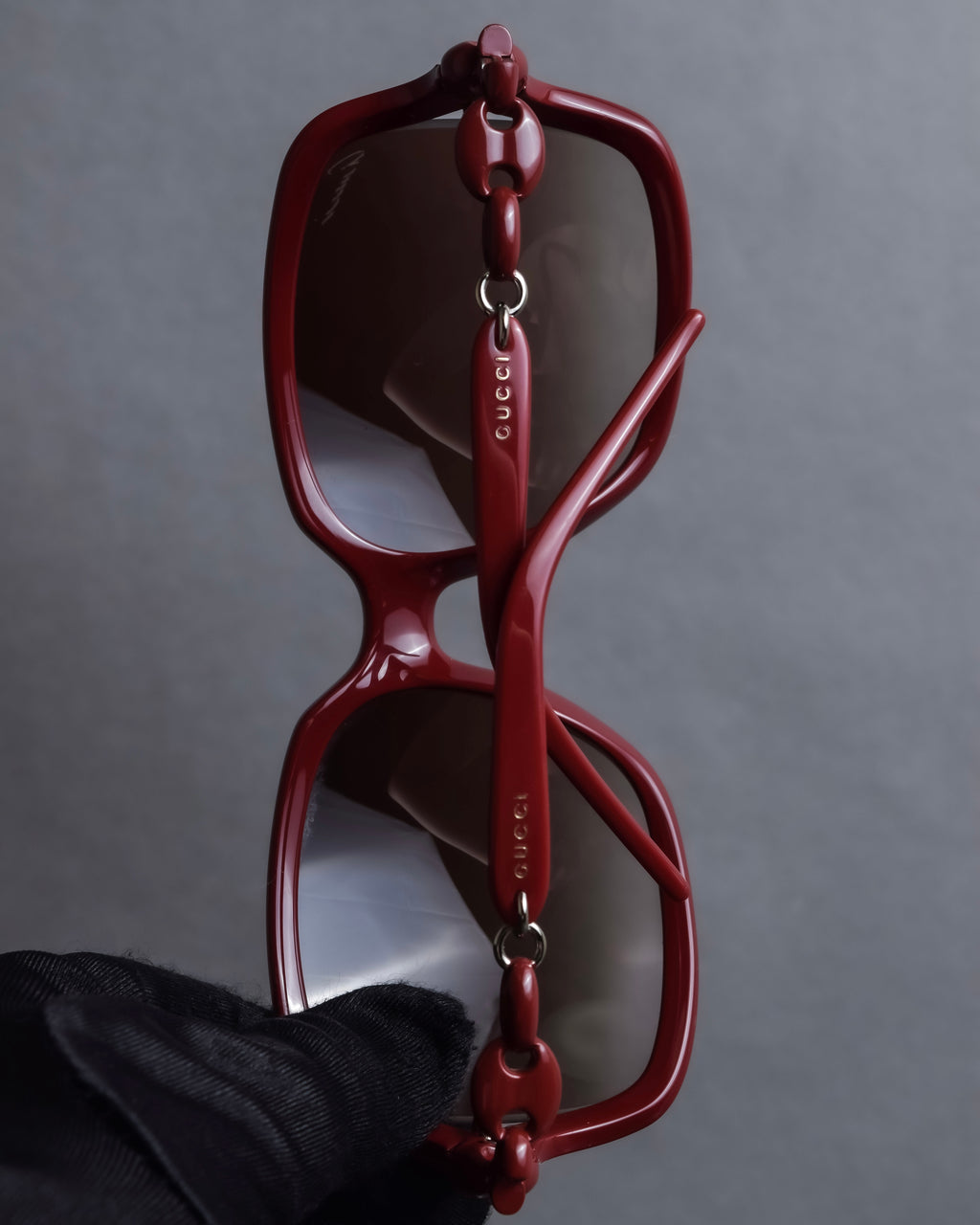 "GUCCI" Gold parts design square frame sunglasses