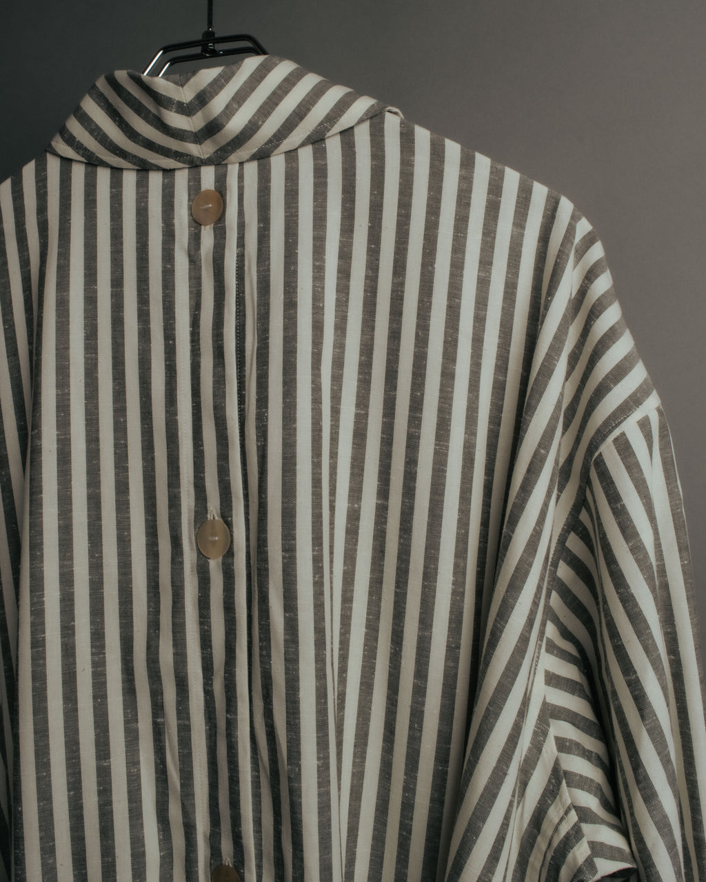 -SPECIAL- “LOEWE” 2010’s striped ribbon sleeve long gown coat