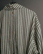 -SPECIAL- “LOEWE” 2010’s striped ribbon sleeve long gown coat