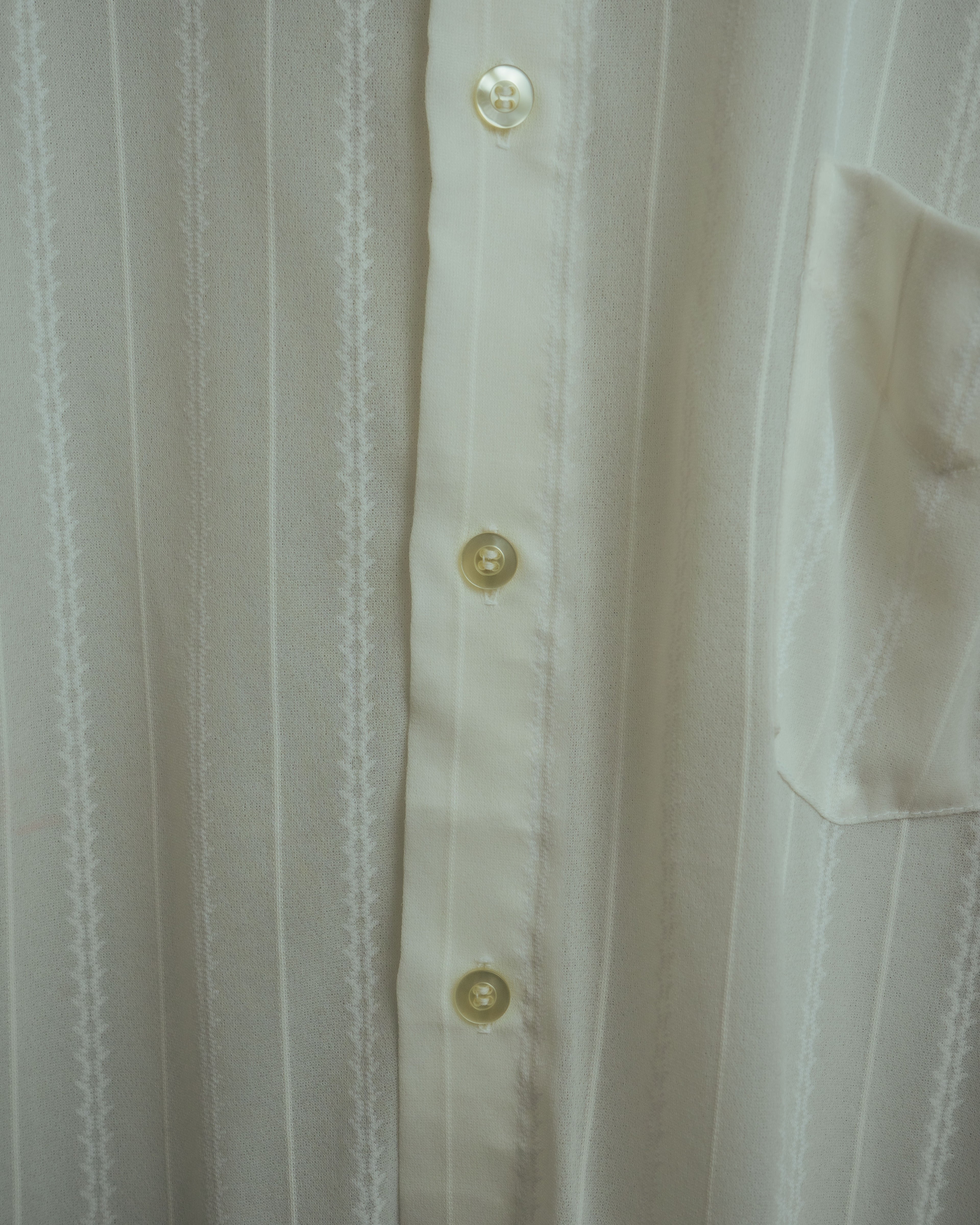 -MOOD Vintage Collections- 70’s-80’s Sheer stripe long point collar shirt
