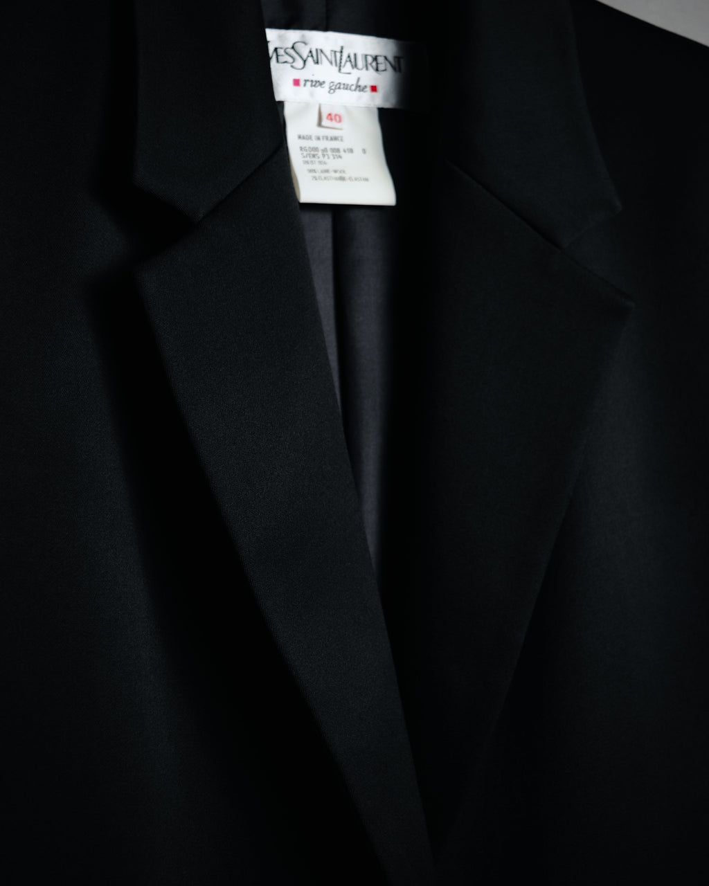 –SPECIAL– "Yves Saint Laurent rive gauche" 90’s Rive gauche le smoking tuxedo jacket