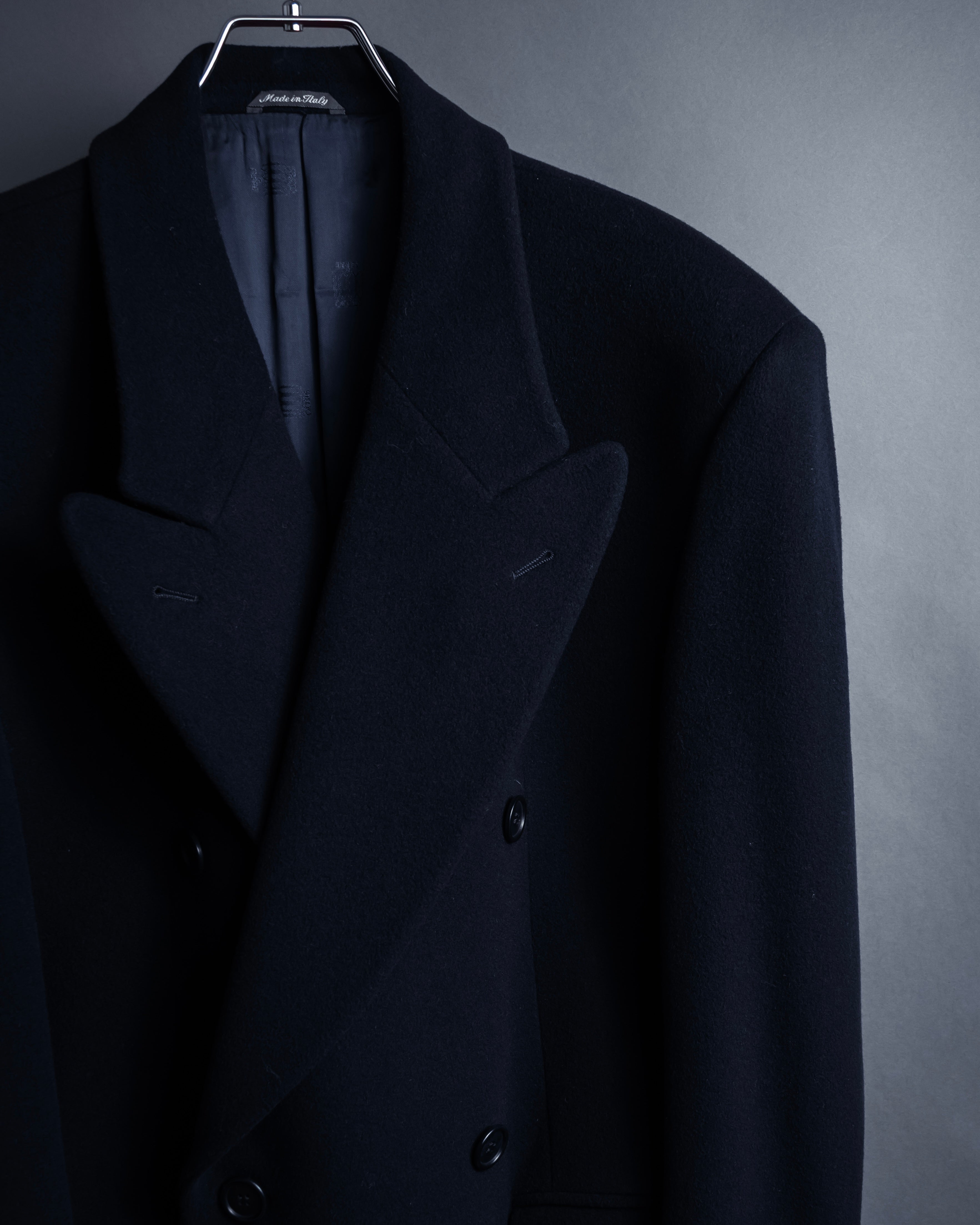 "STUDIO 0001 BY FERRE" Structured silhouette super long chester coat