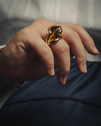 -SPECIAL- “Bottega Veneta” 10's- Sculptural gold plated knot ring