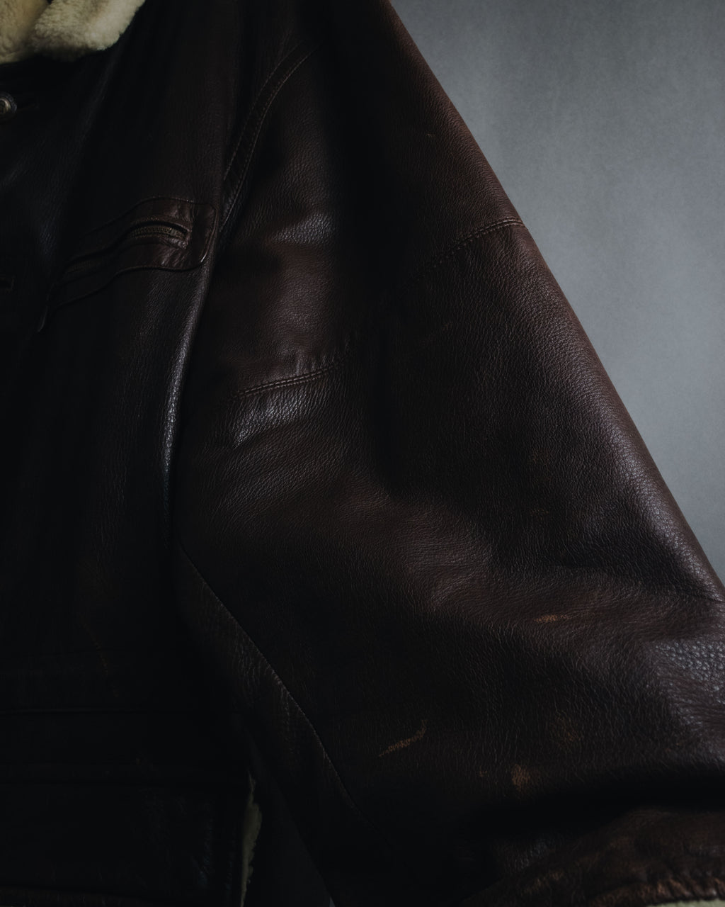 "Christian Dior" 80’s-90’s deerskin shearling collar leather jacket