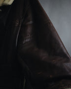 "Christian Dior" 80’s-90’s deerskin shearling collar leather jacket