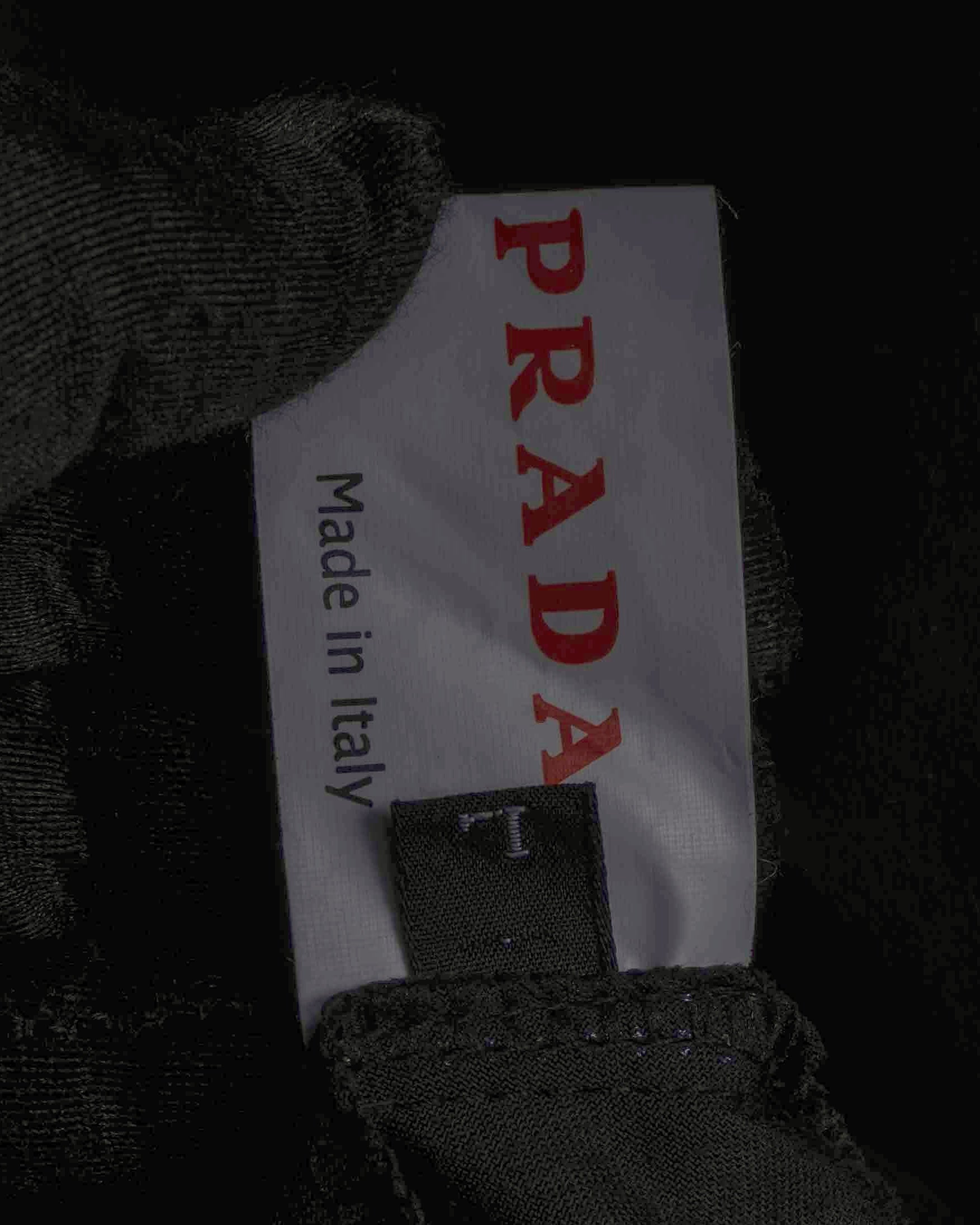 "PRADA" Wrap flap design micro suede jacket