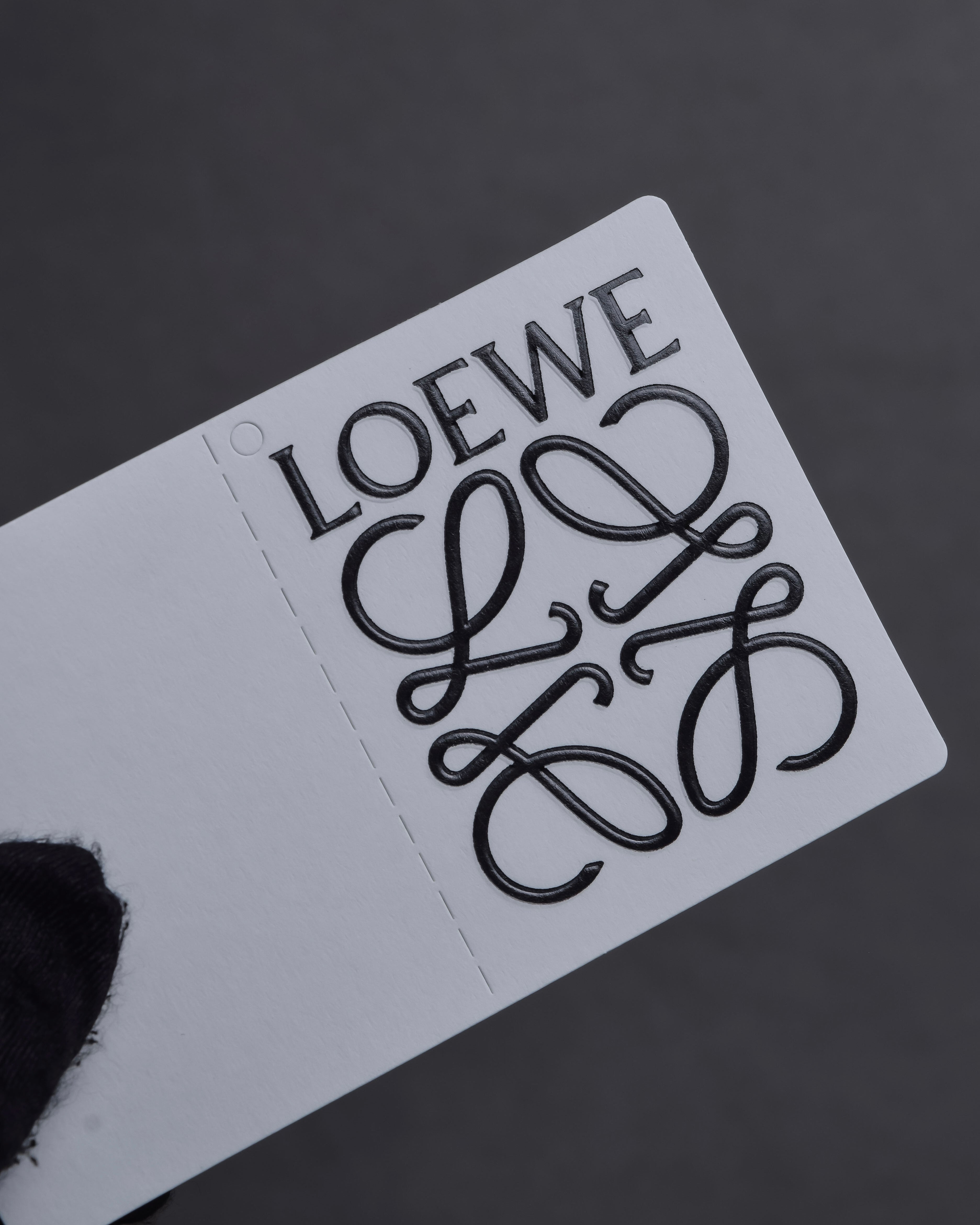 "LOEWE" Anagram logo engraved leather bracelet