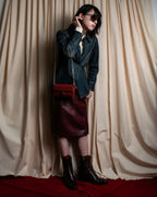 "KENZO" K motif design chain shoulder wallet bag