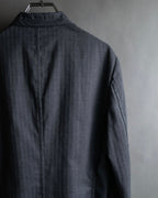 "COMME des GARCONS HOMME PLUS" 14SS modified lapel design striped jacket