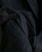 "POLO Ralph Lauren" Herringbone weave charcoal gray tailored jacket