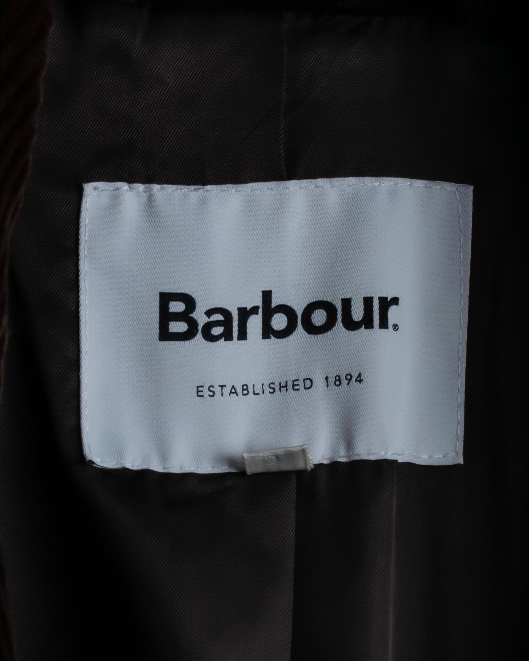"Barbour" Wide ribbed corduroy maxi-length trench coat