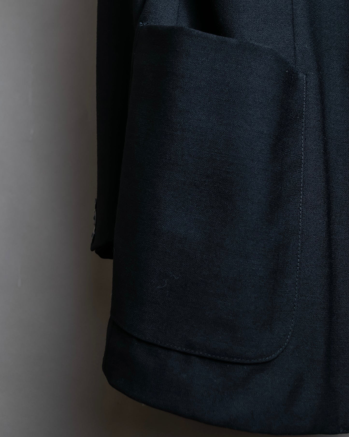 "ISSIMO" Oversized marble button design wool tailored jacket